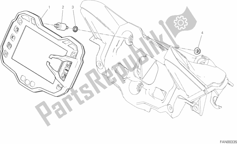 Toutes les pièces pour le Tableau De Bord du Ducati Multistrada 1260 ABS 2018